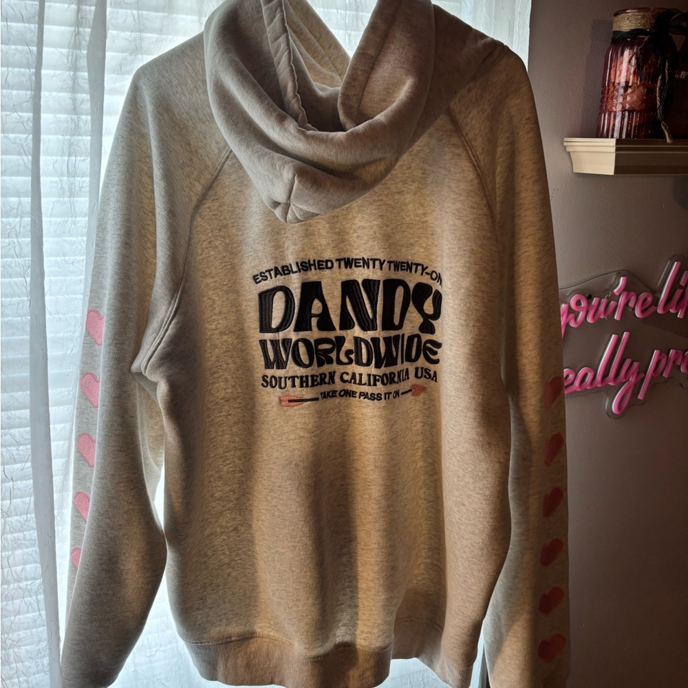 DANDYWORLDWIDE HEART ON THE SLEEVE HOODIE